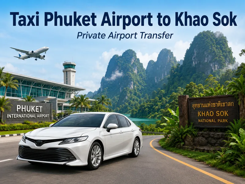 Taxi from Phuket airport to Khao Sok